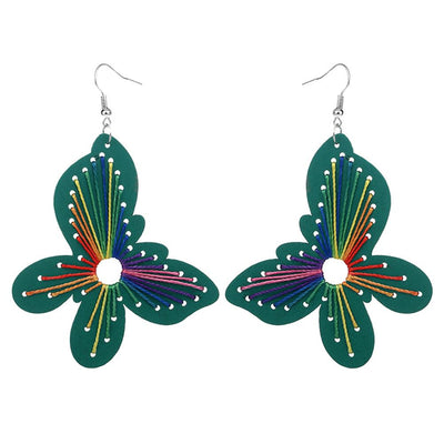 Butterfly Drop Wooden Earrings