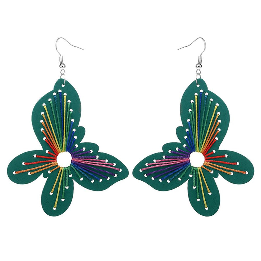 Butterfly Drop Wooden Earrings