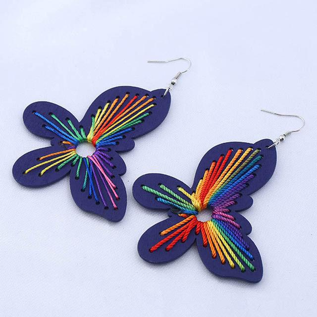 Butterfly Drop Wooden Earrings